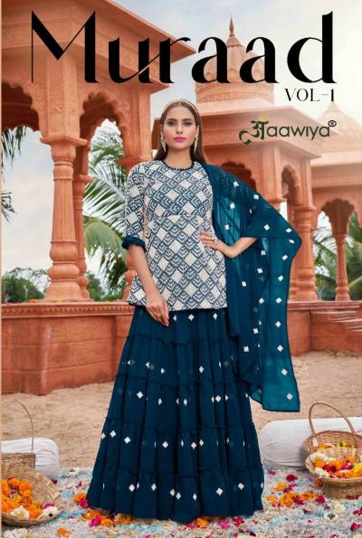 Muraad Vol 1 By Aawiya Designer Readymade Top With Skirt Collection